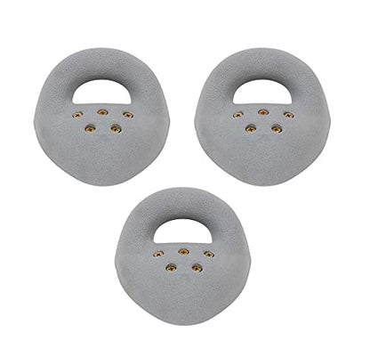 Atomik Rock Climbing Holds Set of 3 Large Screw-On Ring Jugs in Gray
