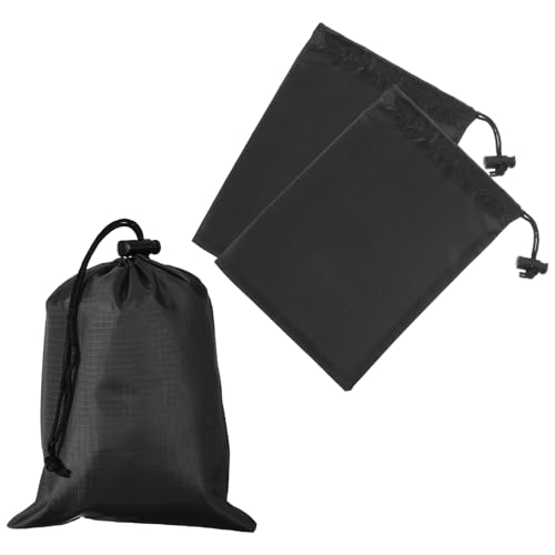 Drawstring Bag with Toggle, Stuff Sack String Waterproof Travel Storage Bags Cinch Stuff Pouch -Fitting for Gym - color: Black, size: 14" x 16"