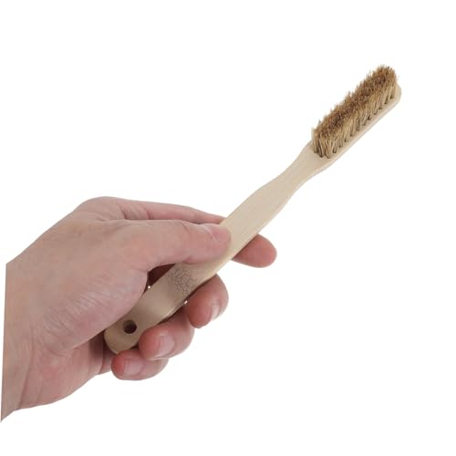 KICHOUSE Rock Climbing Brush with Long Handle, Firm Boar Bristle Bouldering Chalk Brush for Indoor and Outdoor Chalk Removal, Sturdy Climbing Hold Cleaner for Boulder Climbers and Outdoor