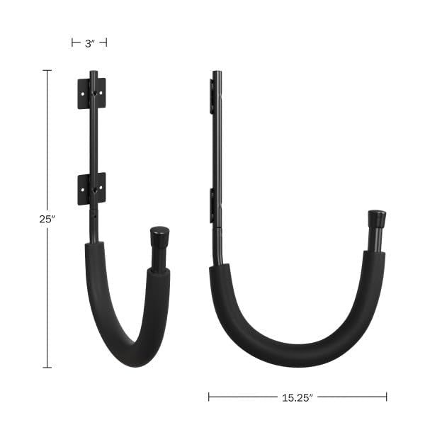 2-Pack of Kayak Storage Hook Sets - Kayak Wall Mount Hangers with 100lb Capacity Per Pair for Paddleboards, Surfboards, - size: 2-Set