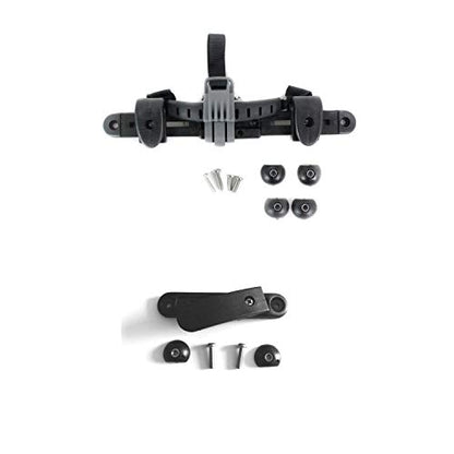 Vincita DIY Bike Pannier Hardware Kit Adjustable Mounting Rail & Hooks | Heavy-Duty Nylon 6 System to Convert Any Backpack or Tote for 16mm Rear Racks - size: Rack Diameter Up to 16mm