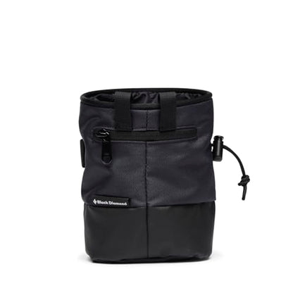 BLACK DIAMOND Mojo Zip Rock Climbing Chalk Bag, Adjustable Belt, Zip Pocket - color: Carbon, size: Medium-Large