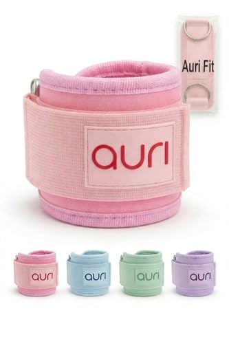 Ankle Strap for Cable Machine - Padded Neoprene Cuff with Stainless Steel D-Ring for Comfort & Support During Glute Kickbacks, Leg Extensions, Hip Abductors & Lower Body Workouts - color: Classic Pink - Pair
