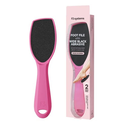 Wide Emery Foot File(Hot Pink), Double-Sided Pedicure Tool, Colossal Professional Foot File for Men & Women, Effective for Cracked Heel, Callus Remover, Foot Scrubber - color: Hot Pink