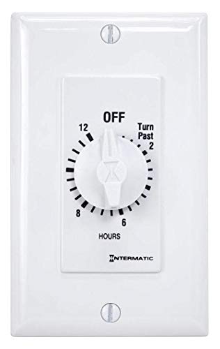 Intermatic FD12HWC Spring-Wound 12 Hour Timer for Lights and Fans, White - color: White, size: 12-Hour, style: Without Hold on Timer