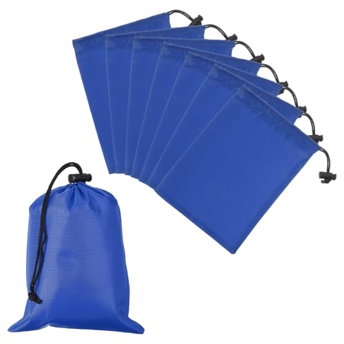 Drawstring Bag with Toggle, Stuff Sack String Waterproof Travel Storage Bags Cinch Stuff Pouch -Fitting for Office - color: Sapphire Blue, size: 14" x 16"