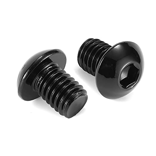 1/4-20 x 1/2" Button Head Socket Cap Bolts Screws, 20Pcs 304 Stainless Steel 18-8, Allen Hex Drive, Black Oxide by SG TZH(with Hex Spanner) - size: 1/4-20 x 1/2"