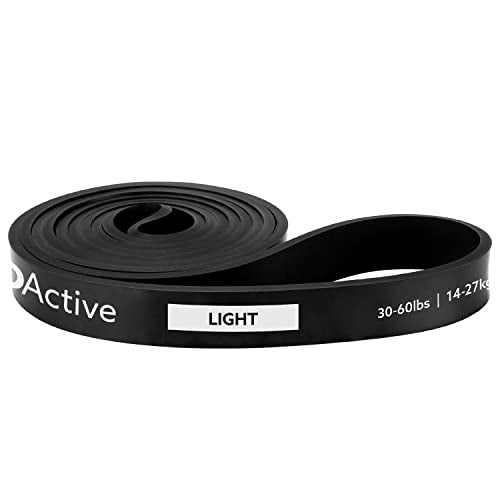 3DActive Pull Up Assist Band - Resistance Band for Strength Training, Powerlifting, Body Stretching, Crossfit - Exercise Guide Included. - color: #2 Black - 30 to 60 Pounds (3/4 " *4.5mm) - Single Band