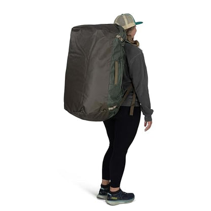 Osprey Transporter Lightweight Travel Duffel Bag - Extra Large Water Resistant Durable Gear Bag for Men and Women - color: Pine Leaf/Earl Grey, style: 120l
