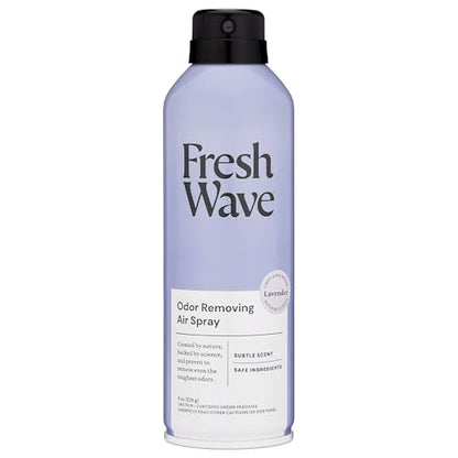 Fresh Wave Lavender Air Freshener Spray, 8 oz Room Odor Eliminator | Fine mist non-aerosol, Plant oil formula, Bathroom and pet area safe, No sulfates or parabens, Fabric and linen spray - size: 8 Ounce (Pack of 1)