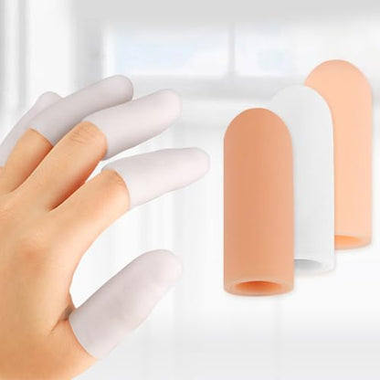 1pair High Elasticities Finger Guard Reusable Finger Protecting Sleeves for Extended Wear Comfortable(color)