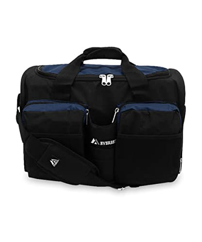 Everest Gym Bag with Wet Pocket, Navy - color: Navy