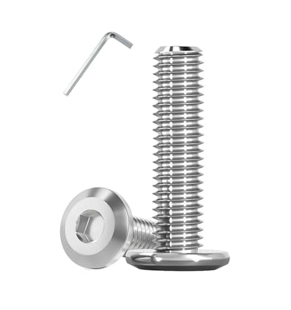 Metuja 5/16-18x1-1/2 Flat Head Hex Socket Cap Screws Bolts,304 Stainless Steel Fully Threaded Machine Screws with Hex Key (20PCS) Corrosion-Resistant for Furniture/Machinery - size: 5/16-18 x 1-1/2"