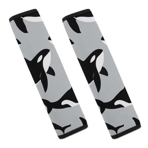 2 Piece Orca Whale Car Seat Belt Pad Breathable Seat Belt Cushion for Child, Stroller Pushchair High Chair, Easy Install (No Tool) - color: Pattern 192