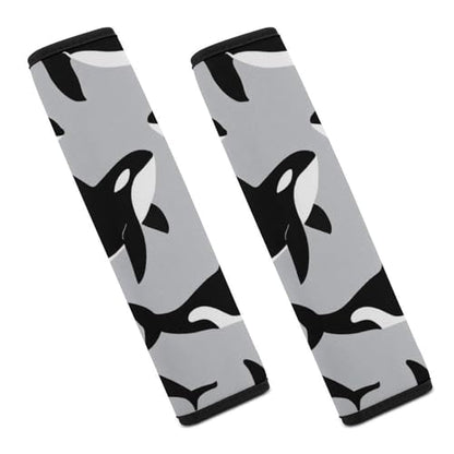 2 Piece Orca Whale Car Seat Belt Pad Breathable Seat Belt Cushion for Child, Stroller Pushchair High Chair, Easy Install (No Tool) - color: Pattern 192
