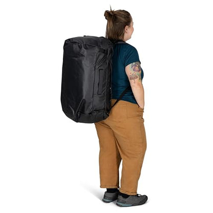 Osprey Transporter Lightweight Travel Duffel Bag - Extra Large Water Resistant Durable Gear Bag for Men and Women - color: Blue Flame/Nocturnal Blue, style: 65l