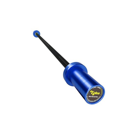 Egles Kids Barbell 5.5LB Mini Barbell Bar 4ft for Kid Women & Beginners Weighted Bar - Compatible with 2-Inch Weight Plates, for Strength Training Gym Weight Lifting, Multi-Color Training Bar - color: Blue Sleeve Black Bar