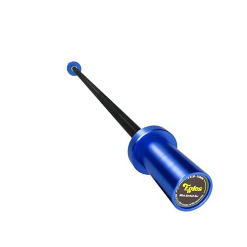 Egles Kids Barbell 5.5LB Mini Barbell Bar 4ft for Kid Women & Beginners Weighted Bar - Compatible with 2-Inch Weight Plates, for Strength Training Gym Weight Lifting, Multi-Color Training Bar - color: Blue Sleeve Black Bar