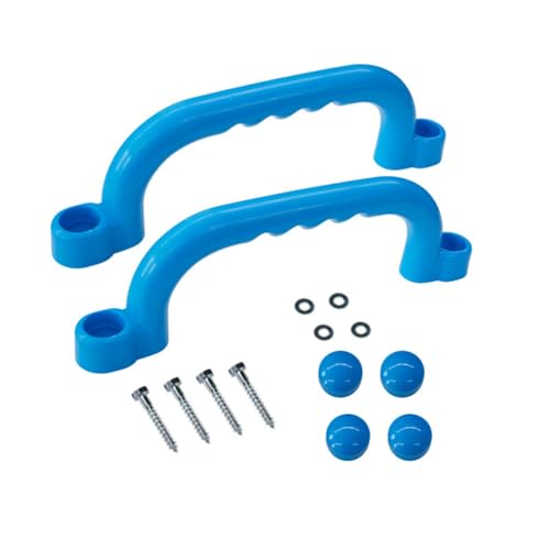 Vaveren Children Climbing Handle Non Slip Playset Ergonomic Outdoor Climbing Grab Bar Secure Hold Suitable for Treehouse Backyard Home Playground, Sky Blue - color: Sky Blue