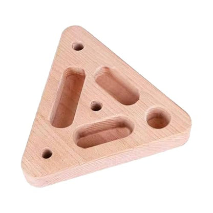 Climbing Hangboard Triangular Wooden Hand Grip Strengthener with | Hangboard Doorway Mount for Home Playroom Garage Basement Apartment Gym Dorm Studio