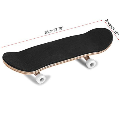 Tyenaza Finger Skateboard Wooden Fingerboard Toy Professional Stents Fingers Skate Set Novelty Children (White) - color: White