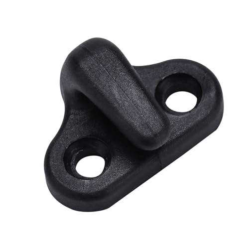 4 Black Double Hole Lashing Hooks for Kayak Canoe Boat with Stainless Steel Screws Boating Accessories Marine Gear Kayak Hardware