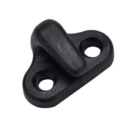 4 Black Double Hole Lashing Hooks for Kayak Canoe Boat with Stainless Steel Screws Boating Accessories Marine Gear Kayak Hardware