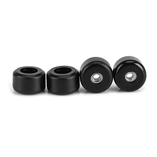Yosoo Health Gear Finger Skateboards, Finger Board, Tool Kit, 1Pc Maple Wooden Alloy Fingerboard Finger Skateboards with Box Reduce Pressure People Gifts - color: Black