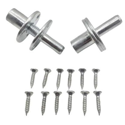 2 Sets M12 Metal Bedpost Connectors Screw-in T-nut Bedpost Connectors for Furniture Hardware Fittings, Sofa Bedpost Locking Connection Tee Nuts.