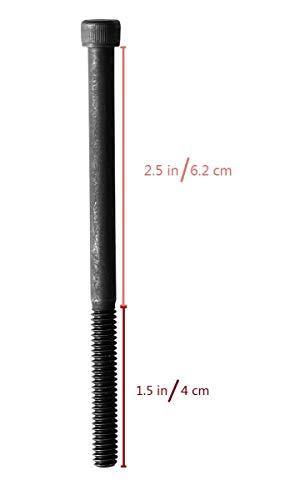 Socket Head Cap Screw, 1/4-20 x 4, Alloy Steel, Black Oxide, Hex Socket Coarse Thread, 1/4 inch Hexagonal Allen Bolt, Length: 4 inch, Full Thread (Quantity: 10) - size: 4 Inches ( 4")