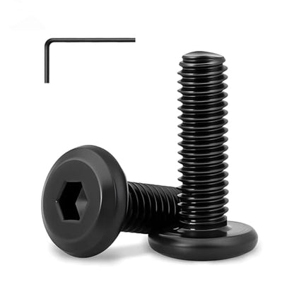 M4 x 25mm (25 Pack) Metric Flat Head Hex Socket Cap Screws Bolts, Black Oxide 304 Stainless Steel 18-8, Hex Drive, Bright Finish Fully Machine Thread - size: M4 x 25
