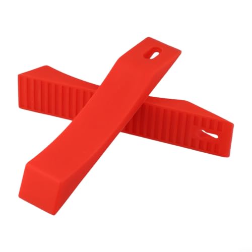 2 Pack Silicone Deadlift Wedges for Weight Lifting, Anti-Slip Barbell Loading Blocks to Easily Add and Remove Bumper Plates, Portable Squat Rack Accessories for Powerlifting and Gym Training(Red) - size: Red
