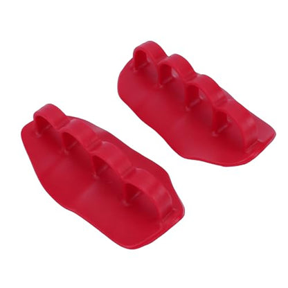 Generic Non Slip Workout Grips Rubber Finger Sleeve Pads for Enhanced Grip Stability and Safety in Gym Fitness Training Red 2 Pack