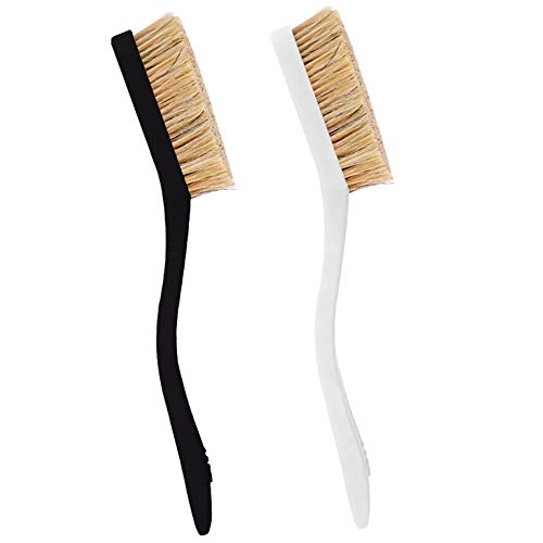 TWO STONES Climbing & Bouldering Brush with Natural Firm Boar's Hair Bristles and Durable Handle, Climbing Chalk Brush Designed for Ultimate Performance on Climbing Wall Indoor or Outdoor - color: Black&white