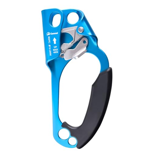 Azarxis 20 kN Micro Side Swing Pulley Prusik Minding Pulleys for 0.47" / 12mm Rope/Cable Rock Climbing Tree Arborist Zipline Lifting Hauling Dragging Rescue Aerrial Work Hitch Tending - color: #02 Blue - Right Hand