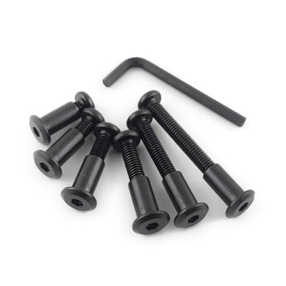 Black M6 Hex Drive Socket Cap Bolts Screws Kit,30-Sets Binding Post Screws Socket Cover Connecting Bolt Fixing Post Screw for Furniture Chair Crib Table Cabinets,M6x16mm/ 20mm/ 25mm/ 30mm/ 40mm/ 50mm - color: Black, size: Black-6sizes-35sets