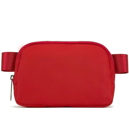 YOSHUYUKI Fanny Pack Cross Body Bag Small Crossbody Bags for Women Men Trendy Nylon Waterproof Mini Purse Travel Running Belt Lulu Dupes Bum Hip Chest Waist Pack Side Bag Must Have Red - color: Passion Red