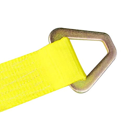 VULCAN Car Tie Down Axle Strap with Wear Pad - 2 Inch x 36 Inch - 4 Pack - Classic Yellow - 3,300 Pound Safe Working Load - size: 2" x 36" Classic Yellow (4 Pack)