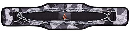 Weighted Belt with Chain, For Pullups, Dips, Weight Lifting, Powerlifting, & Cross Training - color: Grey Camo