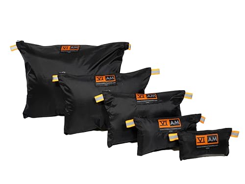 B3's Big Belt Bag Tool Bag Zipper Pouch, Premium Utility Multipurpose Storage Organizer Tool Pouches for Hunting, Camping, Backpacking, Travel - 5pc Black - color: Black B3