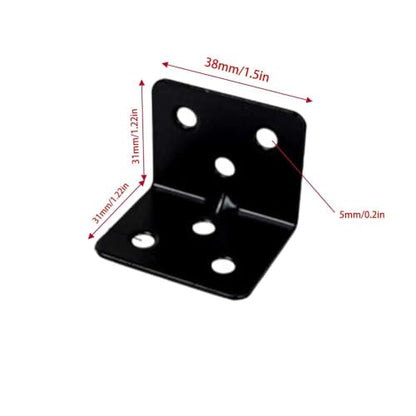 16 Pcs L Bracket Corner, Bracket Stainless Steel Lock Pin with 96 Screws, Suitable for Cabinets, Kitchens, Furniture, Bookshelves - size: 16 Pcs Square Bracket Corner