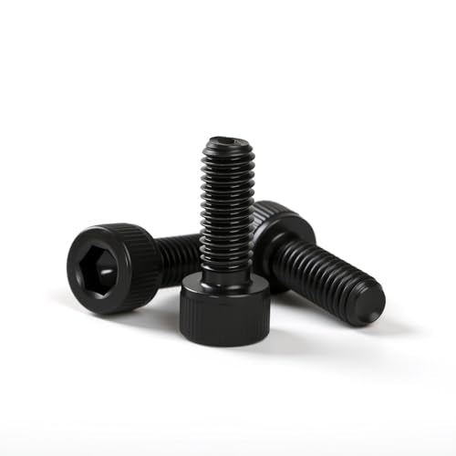 M6-1.0 x 25mm Socket Head Cap Screws Cap Bolts, 12.9 Grade Alloy Steel Black Oxide, Allen Socket Drive, Machine Full Thread, 25 PCS (8mm-80mm Available) - size: M6x25mm(25PCS)