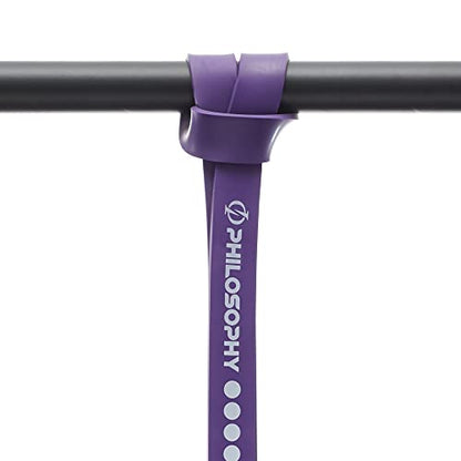 Philosophy Gym Pull Up Assist Band - Resistance Power Loop Exercise Band - style: 1-1/4" (100-120 lbs) - Purple