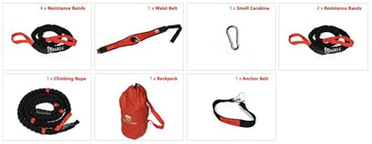 Suples H.I.R.T.S Climber - Resistance Bands - Rope Climbing Fitness Training - Home or Gym Workout - style: 2 Band