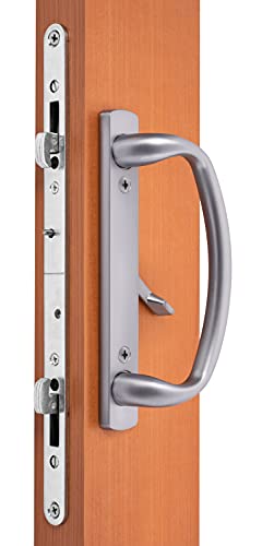Rockwell Security Charlotte Patio Sliding Door Handle Set Brushed Chrome Fits 3-15/16 Inch CTC Screw Holes for Residential Use - color: Brushed Chrome