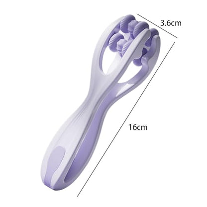 Finger Massager, Double Rollers Hand Massager, Hand Joint Roller for Stiffness Training Finger, Violet - color: Violet