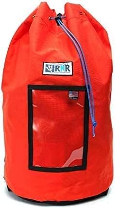 Rock-N-Rescue Grand Rope Bag, Premium Climbing Gear Storage Backpack, Heavy-Duty 1000D Nylon, Padded Shoulder Straps, Waterproof Design, Made in USA, Perfect for Mountaineering - color: Orange, size: Small - 150' of 1/2" Capacity
