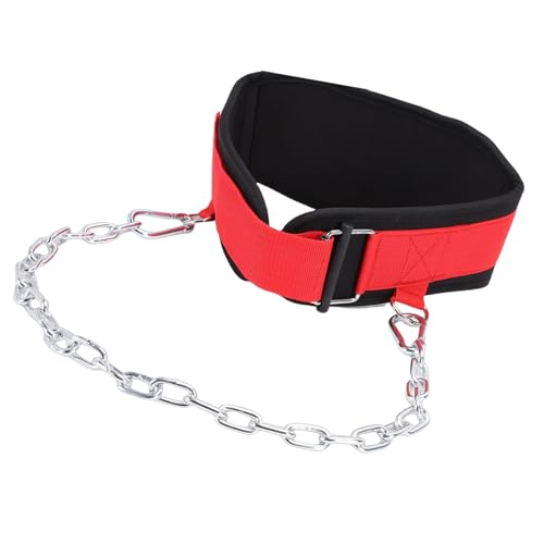 Weighted Dip Belt, Weightlifting Belt with Heavy Duty Chain & Padded Comfort for Pull Ups & Strength Training - color: M