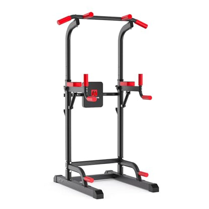 K KINGKANG Pull Ups Dip Station,Power Tower for Home Gym Fitness Exercise | Multi-Function Power Tower, 400Lbs Capacity, 6-Level Adjustable Height, Thick Leather Cushions, Space-Saving Desig