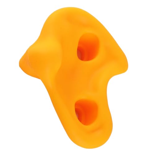 Keenso Rock Climbing Holds, PE Rock Wall Hold Set 12PCS with Screws and Wrench, Ergonomic Grip, 80kg Capacity, 12.5 X 10cm, for Indoor Outdoor Kids Adults Training - color: Yellow